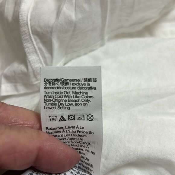 J. Crew White Mini Shirt Dress Raw Hem NWT size XL - Picture 10 of 10